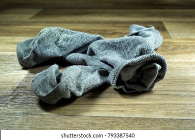 Dirty Smelly Socks Lying On The Floor