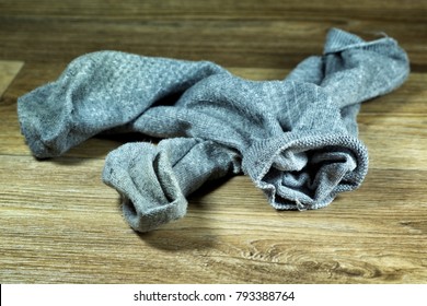 Dirty Smelly Socks Lying On The Floor