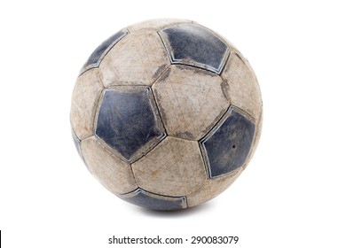 Dirty Soccer Ball Isolated On White Background