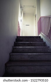 Dirty Staircase In Housing & Development Board (HDB) Multi-storey Carpark.