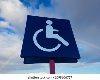 Disability Car Parking Sign Reserved Space Stock Photo 1099606787 ...