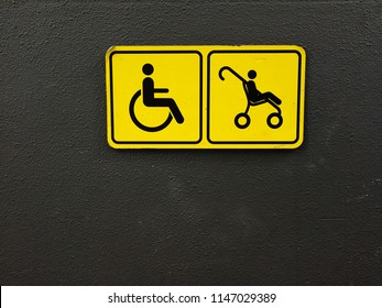 Disability signs , wheelchair access sign,  baby Buggy, Baby Stroller, Baby Carriage, Sign, Children’S Push Chair, 