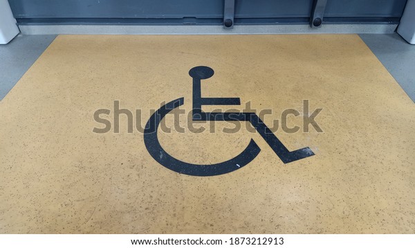 disability space sign on\
public transport