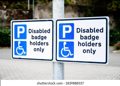 Disabled Blue Badge Holder Parking Sign For Driver 