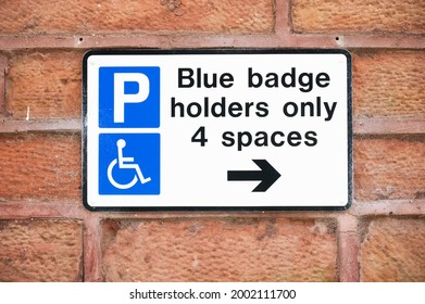 Disabled Blue Badge Holder Parking Sign For Driver 