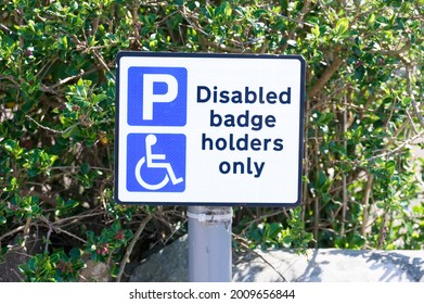 Disabled Blue Badge Holder Parking Sign For Driver 