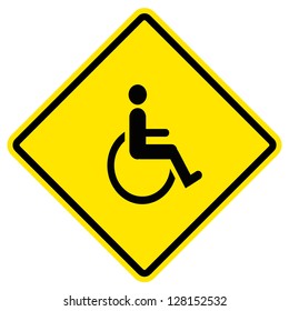 disabled icon sign - Shutterstock ID 128152532