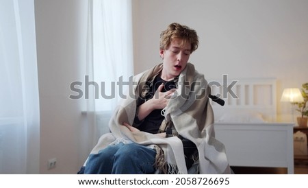 A disabled man has a flu