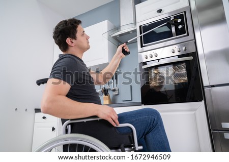 Image, Stock Photo Person with Grabber Reacher Tool