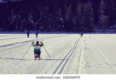 disabled nordic skying athlete