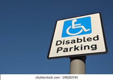 Disabled Parking Road Sign