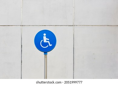 Disabled Parking Space Sign In Bideford, UK