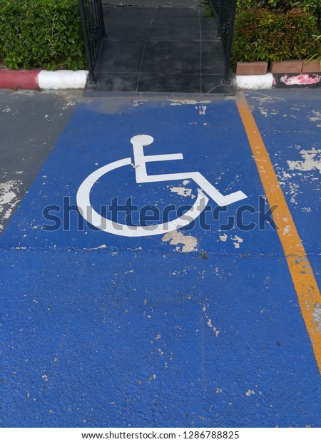 Disabled parking\
spaces.