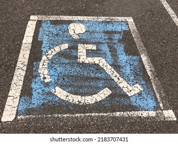 Disabled Parking Spot That Look Old