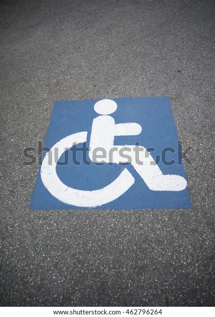 disabled sign on\
asphalt\
\
