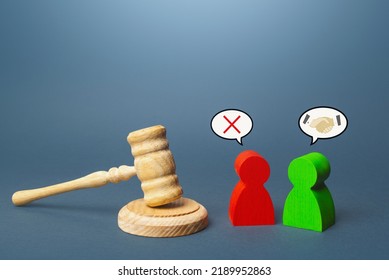 Disagreement Of The Parties And Resolution Of The Dispute In Court. Disagreeing With The Verdict And Making An Legal Appeal. Deliberate Obstruction Of The Judicial Process. Laws And Justice.