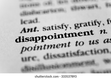 Disappointment