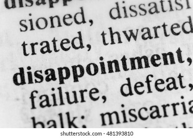 Disappointment