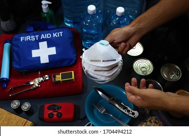 Disaster Management Includes Preparing Disaster Kit Stock Photo ...