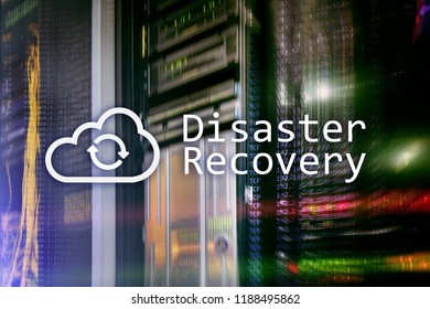 DIsaster recovery. Data loss prevention. Server room on background. - Shutterstock ID 1188495862