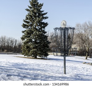 disc golf hole 8 in winter