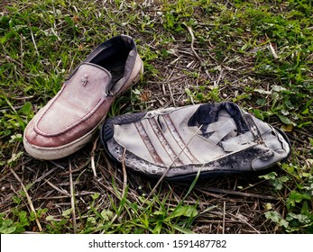 Discarded Or Missing Mismatched Shoes