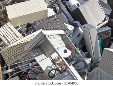 Discarded Obsolete Electronic Equipment / Computer Scrap