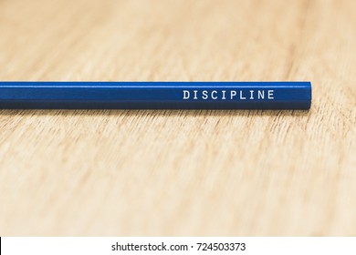 Discipline Word Written On A Pencil