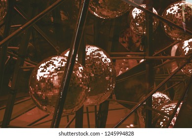 Disco ball abstrack background.