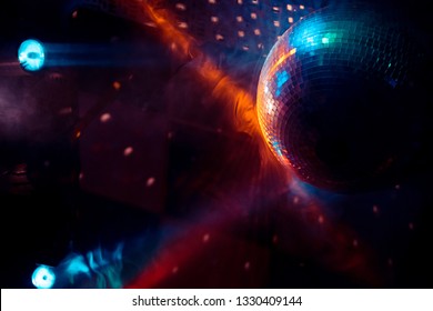 Disco ball and lights from the '70s and '80s - Shutterstock ID 1330409144
