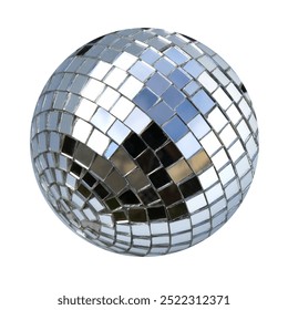 Disco ball on white background