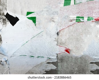 Discoloured Urban Raggedy Street Poster Paper Tattered Texture