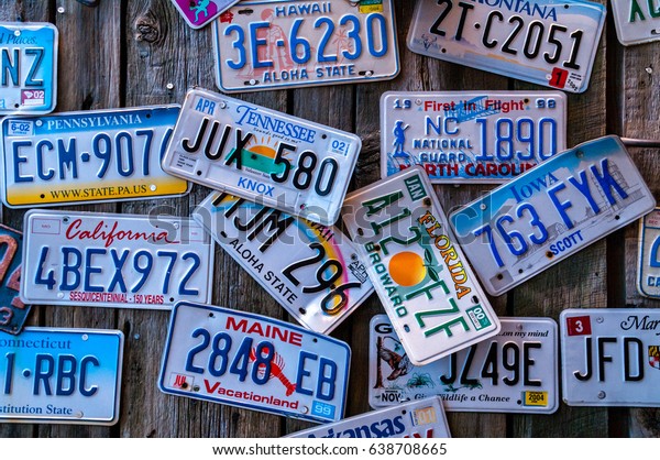 Discontinued License Plates from Around the\
Country on Display