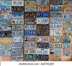 Discontinued License Plates from Around the USA on Display