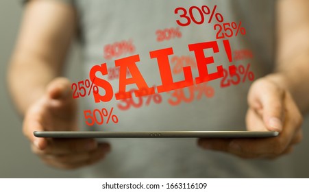 Discount and commission concept 3d