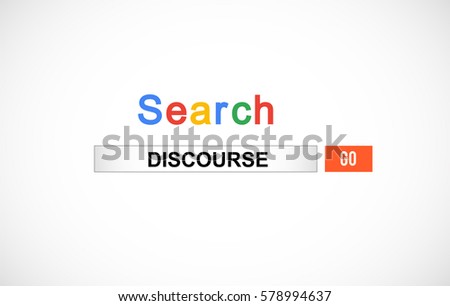 discourse  word search engine box internet web look illustration design vector