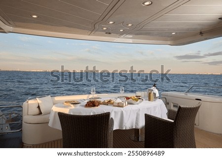 Discover an Elegant Dining Experience on a Luxury Yacht with a Stunning Oceanview