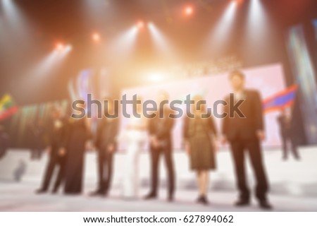 Disfocus of the award ceremony theme creative. background for business concept