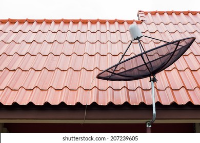dish aerial on the roof