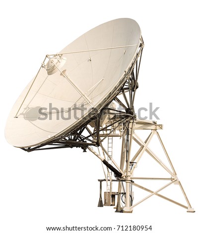 Dish antenna isolated on white background,Dish antenna isolated