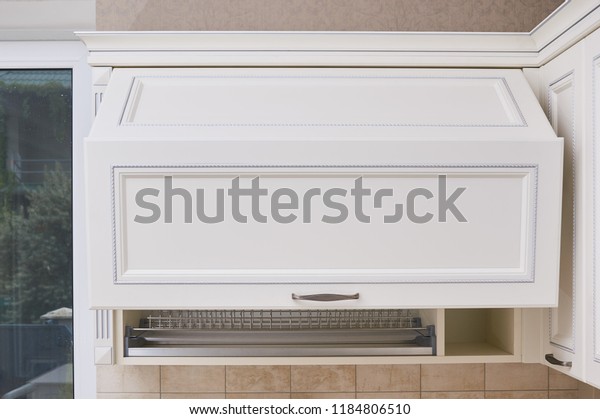 Dish Drying Rack Hanging Cabinets Milling Stock Photo Edit Now