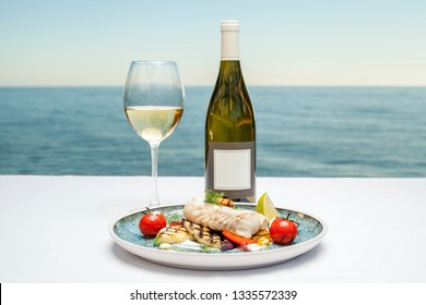 Dish With Fish And Wine