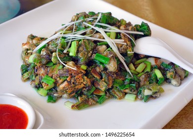 Dish Of Fried Oysters (háo Zǎi Jiān), A Gourmet Food Specialty Of Xiamen And Quanzhou, Fujian Province, China