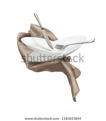 Similar – Image, Stock Photo Steel plate in floating suspension for balance exercises