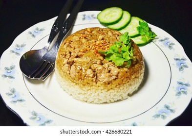 A Dish Of Nasi Tim (Steamed Rice)