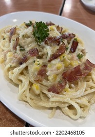 A Dish Of Spagetti Carbonara