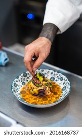 Dishes Made By A Famouse Moder Chef At A Famous Restaurant Of Rome