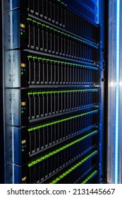 Disk Arrays In A Large Data Center Cabinet 