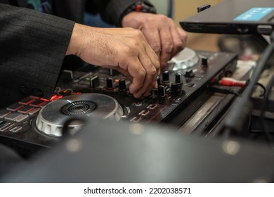 Disk Jockey With Sound Console Foreground