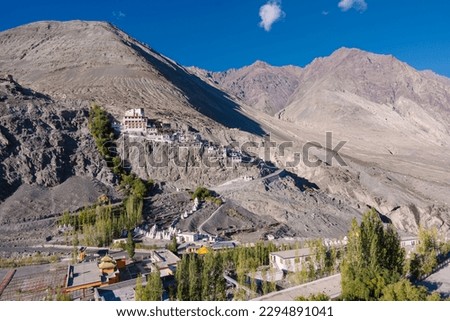 Diskit Monastery also known as Deskit Gompa or Diskit Gompa is the oldest and largest Buddhist monastery in the Nubra Valley of Ladakh, northern India. It belongs to the Gelugpa sect of Tibetan Buddhi